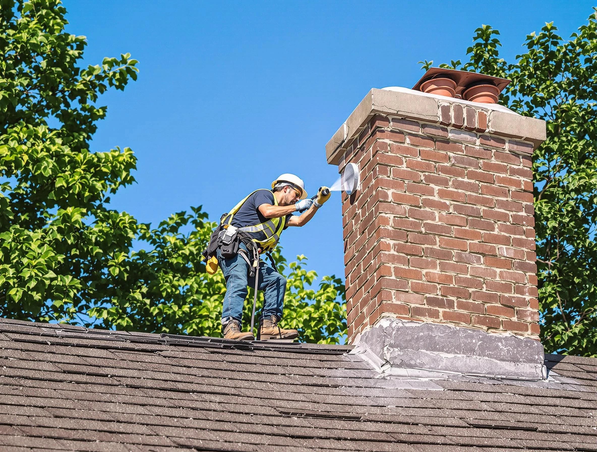 Ramapo Chimney Sweep performing an inspection with advanced tools in Ramapo, NY