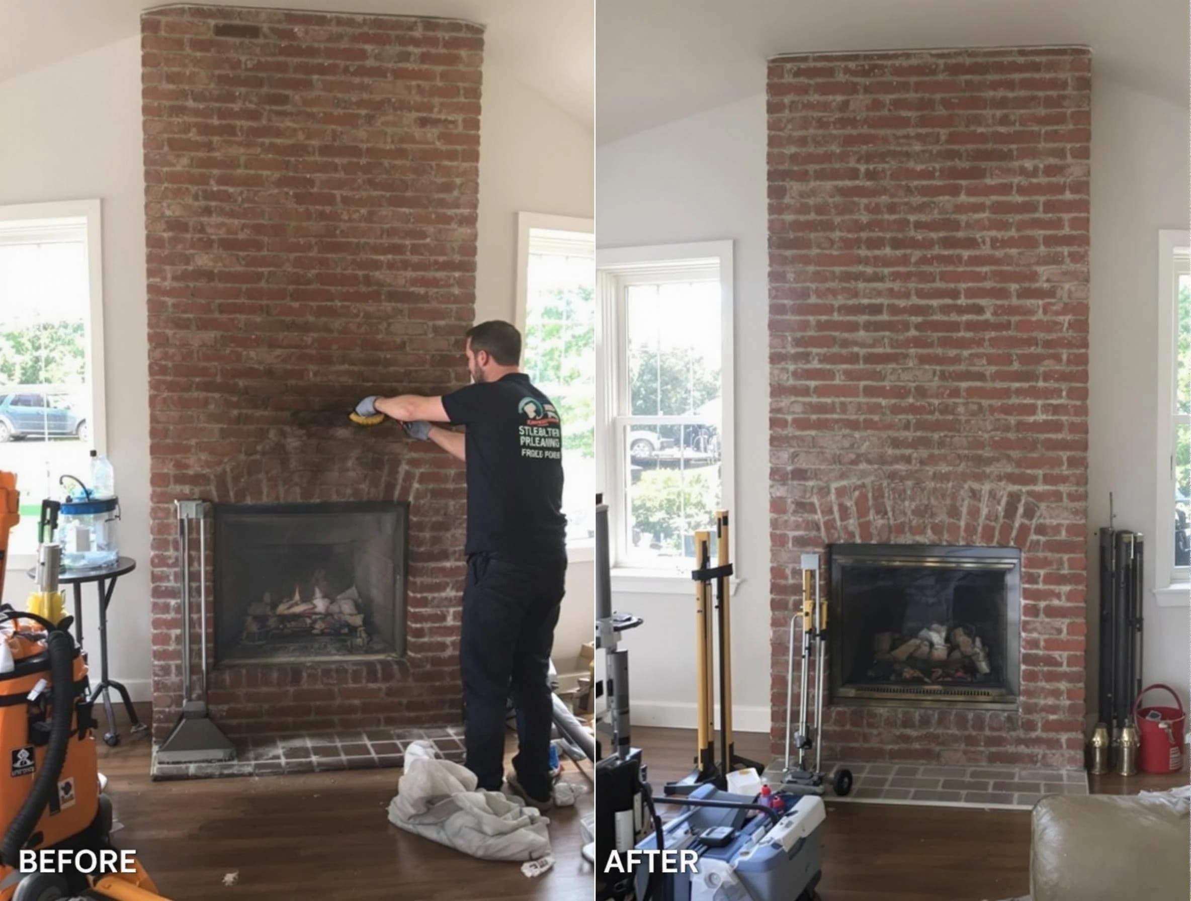 Finished chimney sweeping service by Ramapo Chimney Sweep in Ramapo, NY