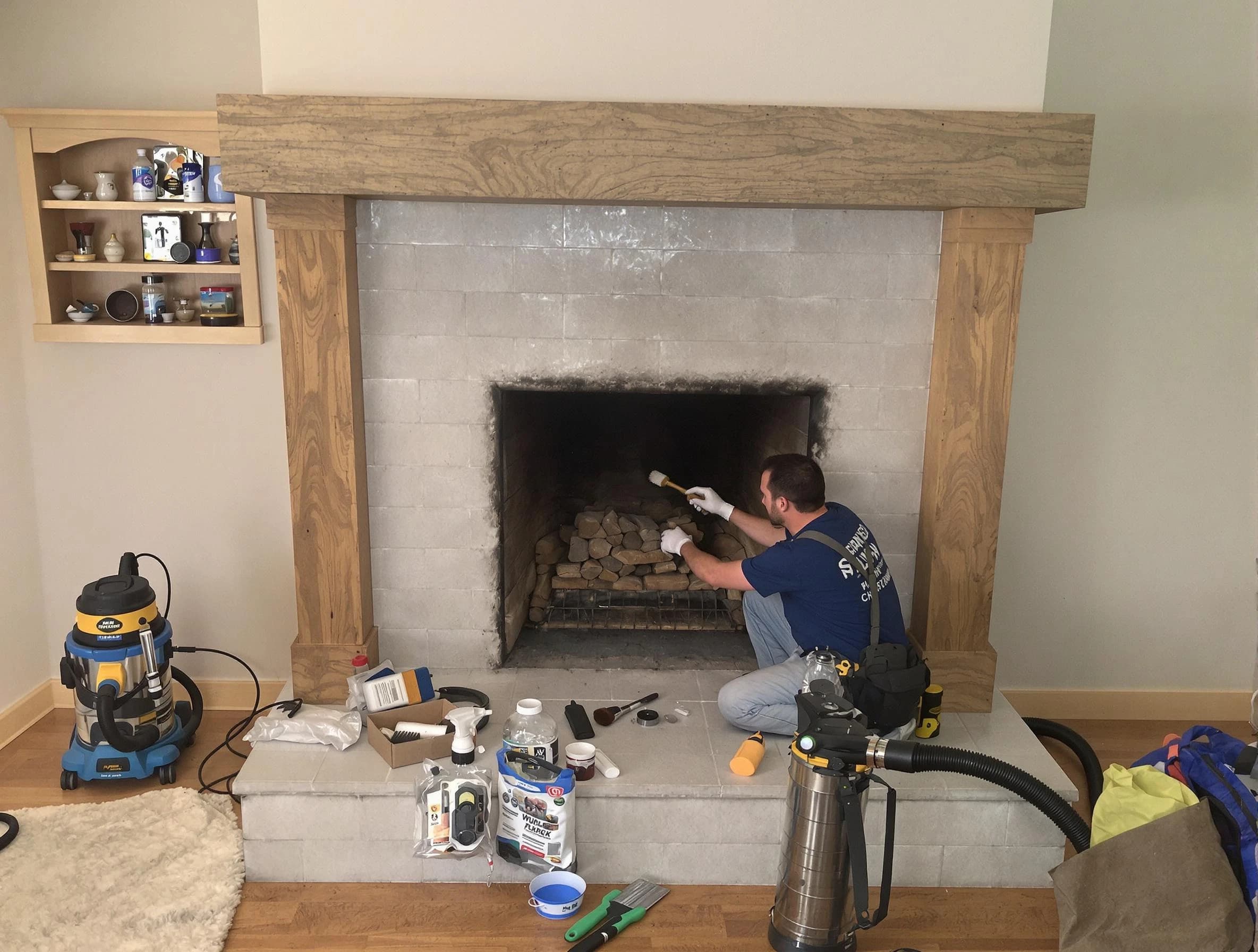 Detailed creosote removal process by Ramapo Chimney Sweep in Ramapo, NY