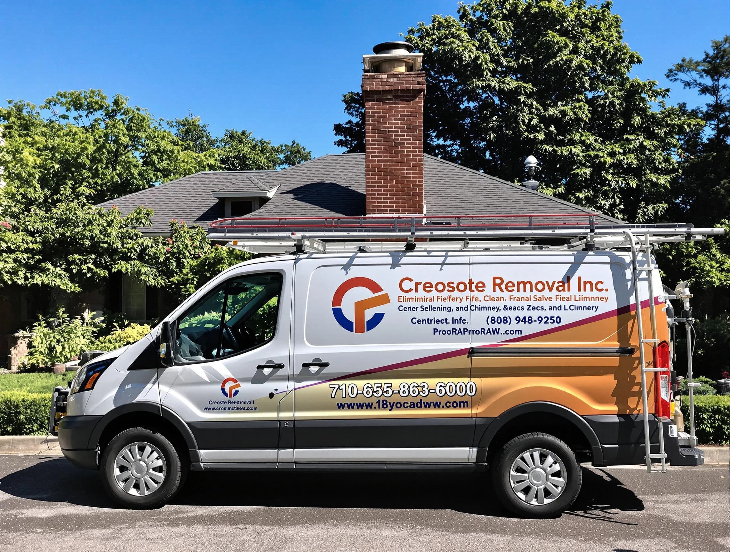 Ramapo Chimney Sweep technician removing creosote safely in Ramapo, NY