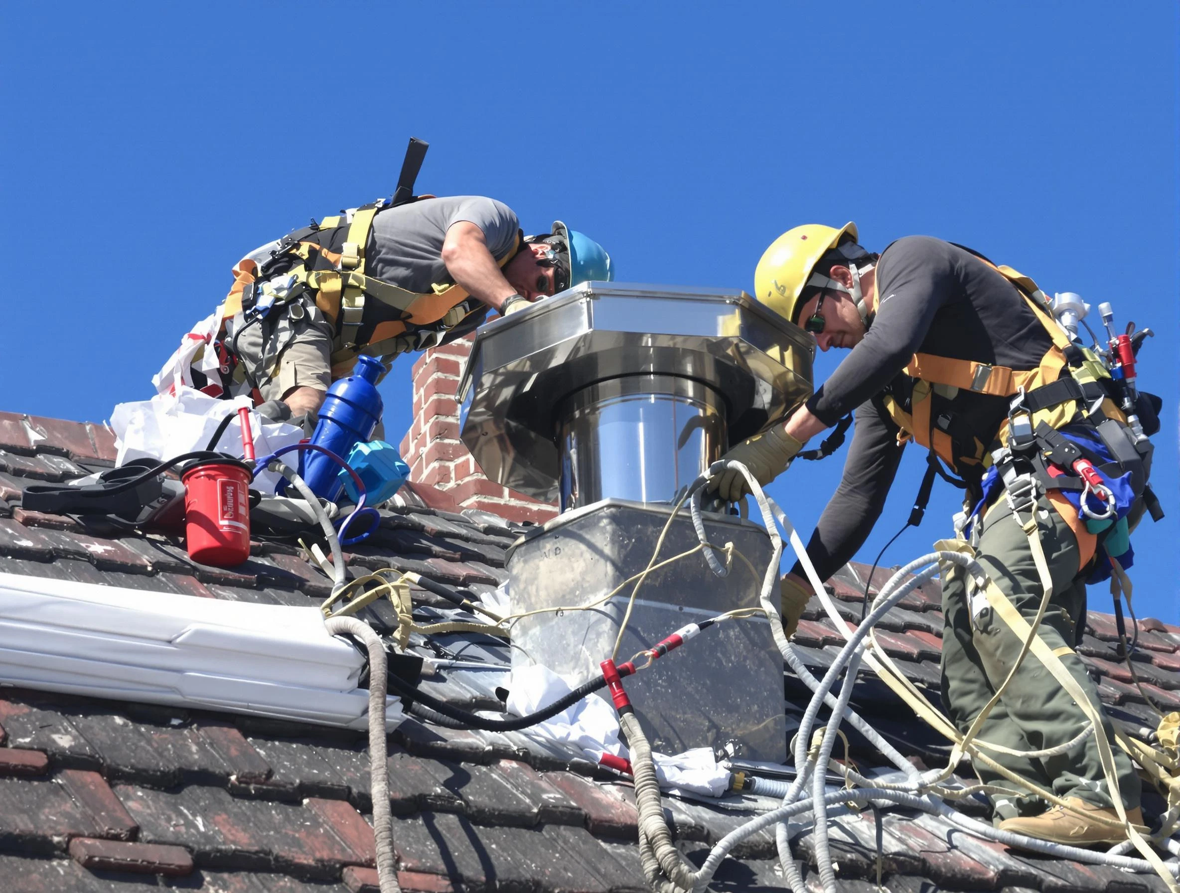 Protective chimney cap installed by Ramapo Chimney Sweep in Ramapo, NY