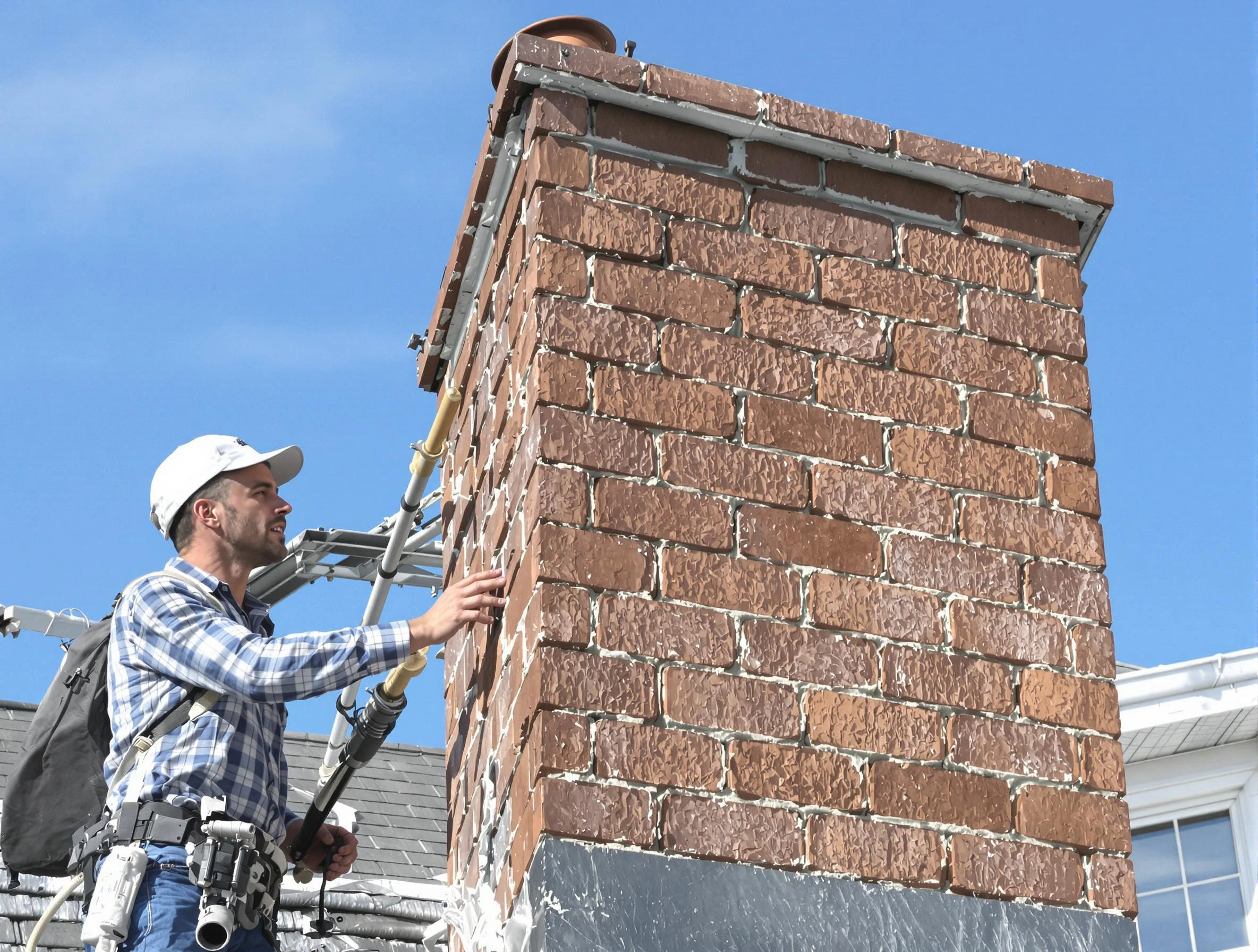 Brickwork for a chimney rebuild by Ramapo Chimney Sweep in Ramapo, NY
